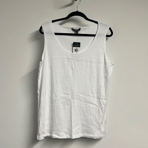 Ralph Lauren Ribbed Tank Top. New with tags. White. Size 2X.